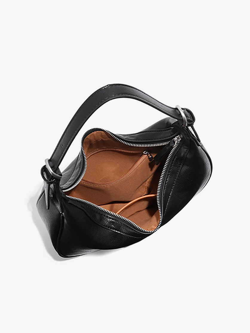 Luna Vegan Leather Hobo Bag-Open