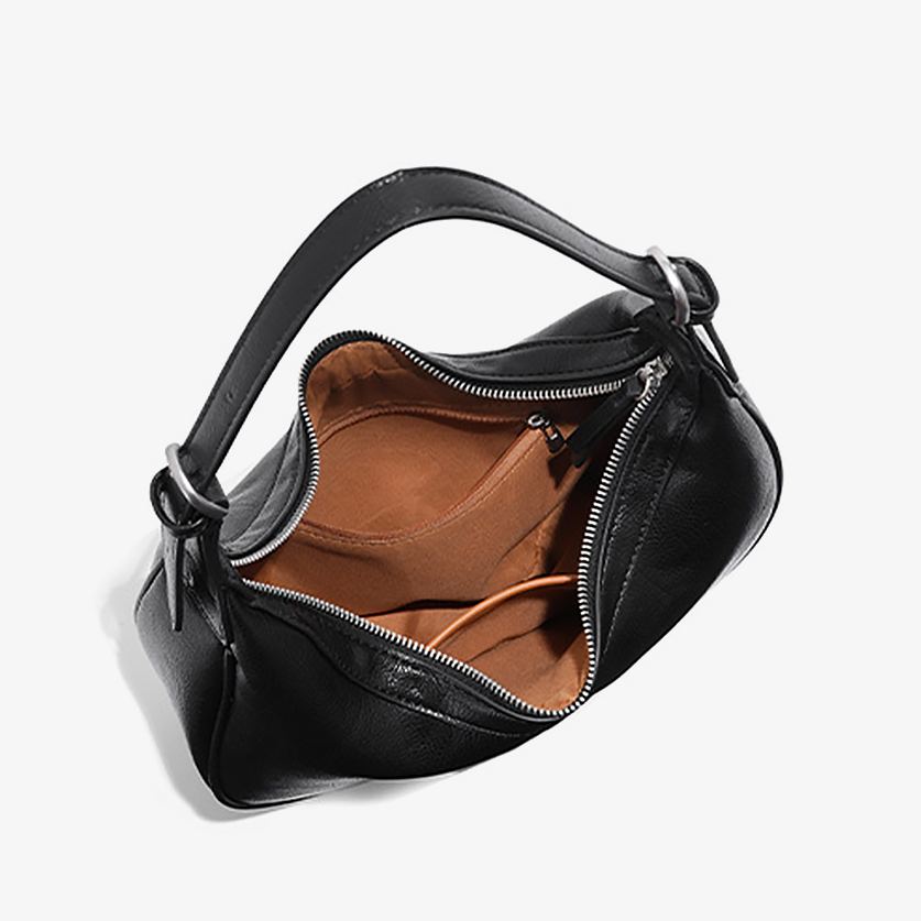 Luna Vegan Leather Hobo Bag-Open