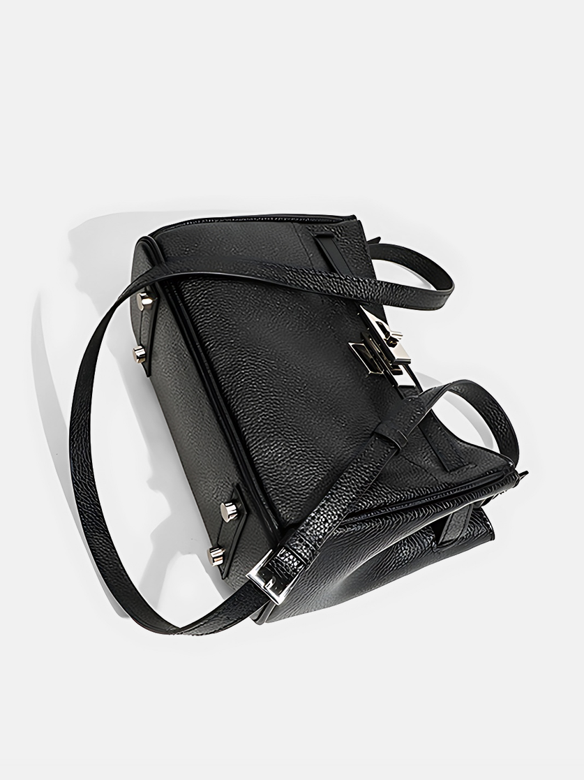 Lira Leather Shoulder Bag-Flat