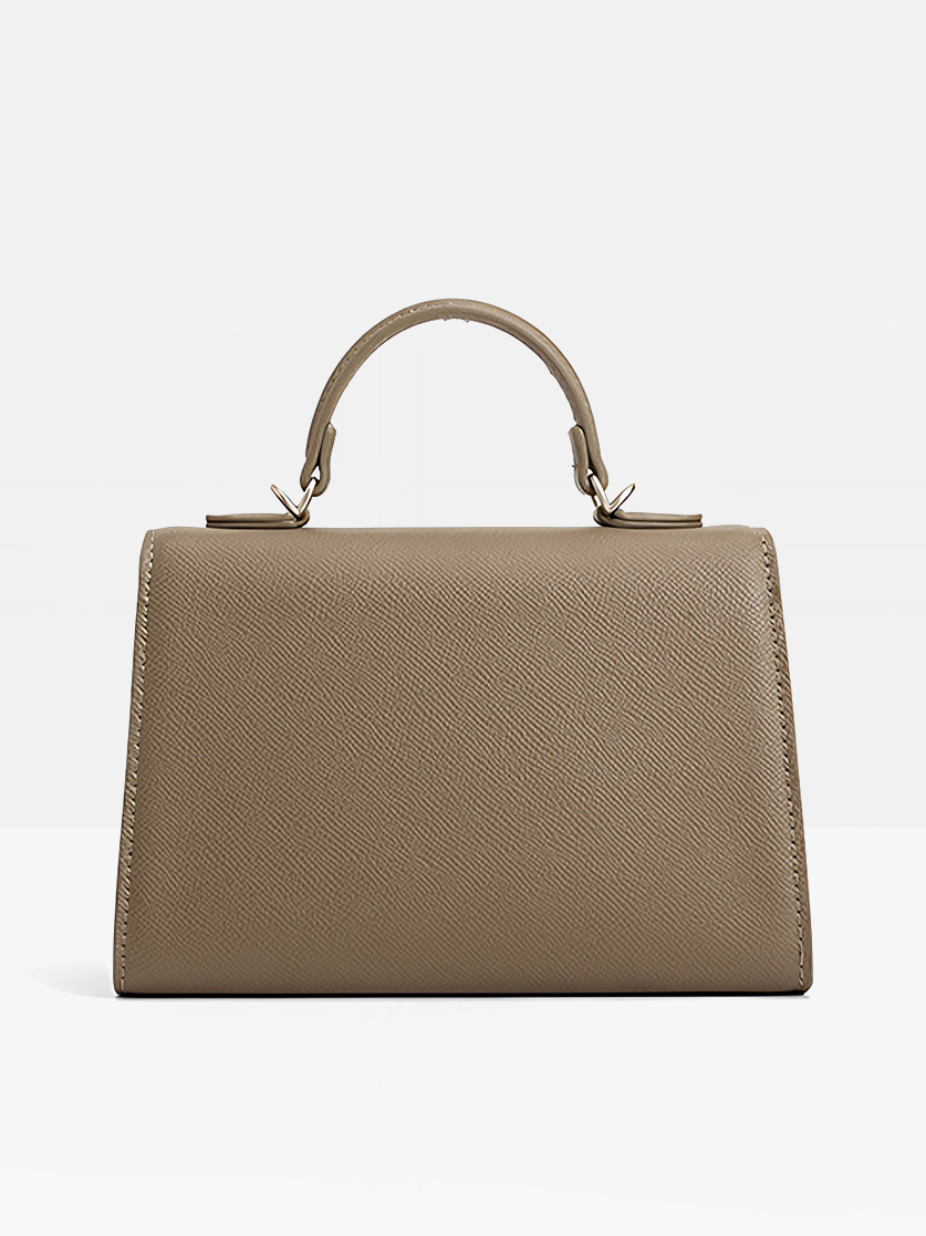 Selene Vegan Leather Satchel Bag-Back