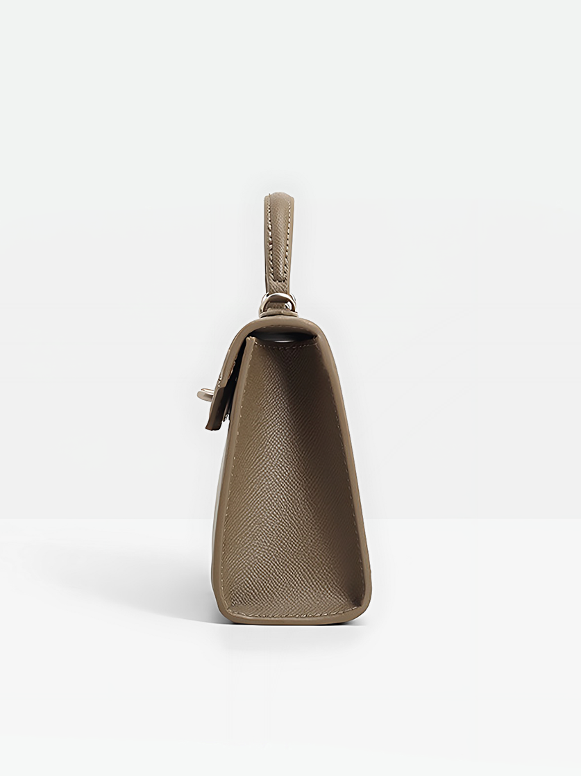 Selene Vegan Leather Satchel Bag-Side view