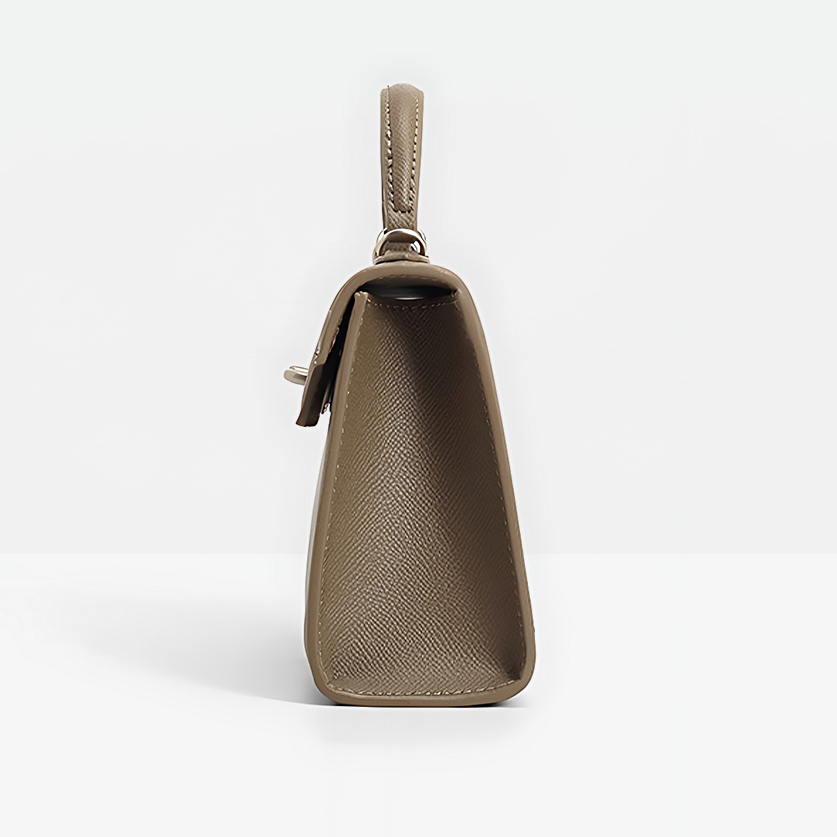 Selene Vegan Leather Satchel Bag-Side view