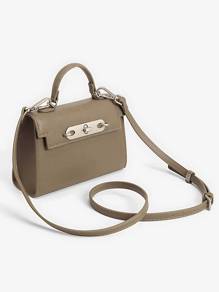Selene Vegan Leather Satchel Bag-Front view