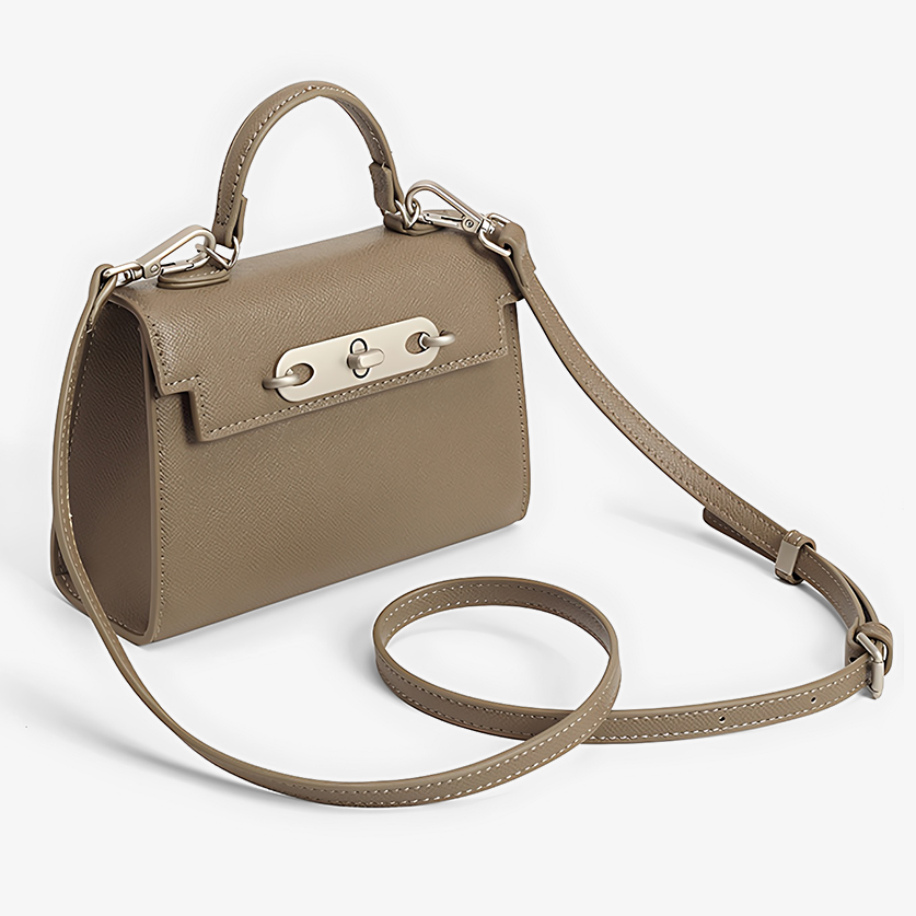 Selene Vegan Leather Satchel Bag-Front view
