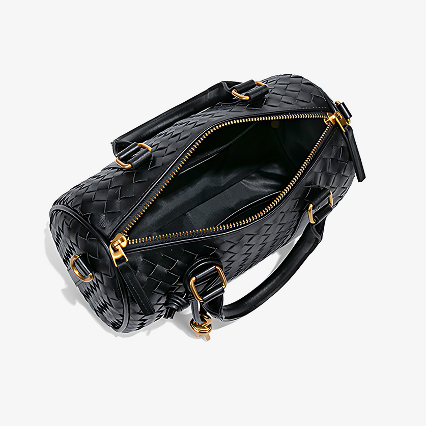 Verona Woven Barrel Bag-Open