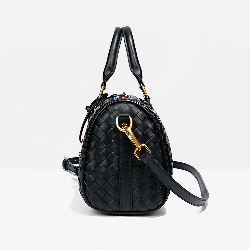 Verona Woven Barrel Bag-Side view