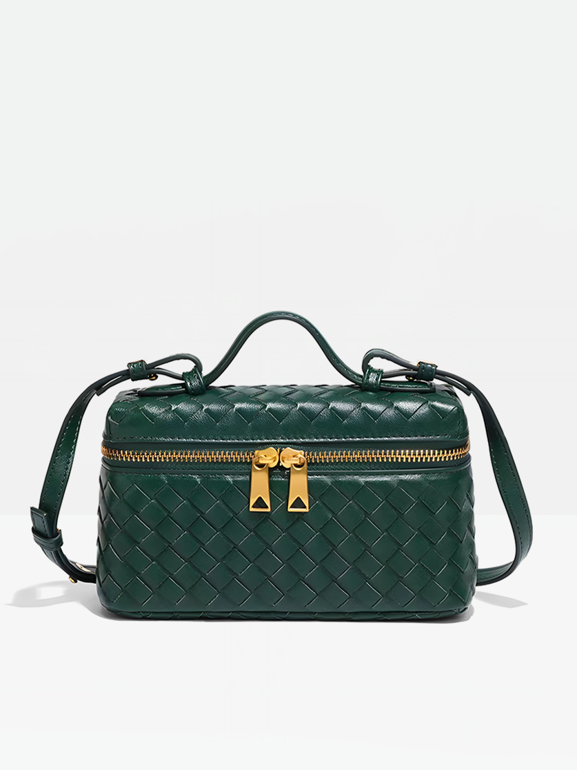 Gema Vegan Leather Box Bag-Forest