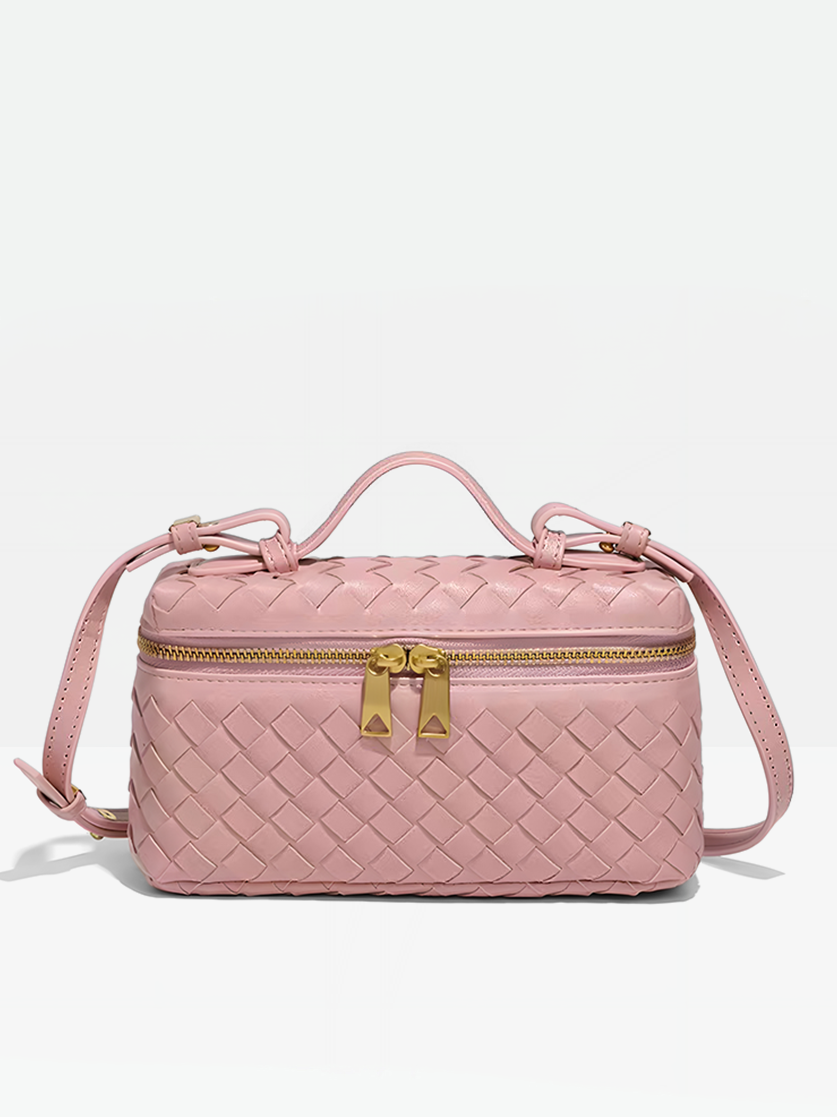 Gema Vegan Leather Box Bag-Pink