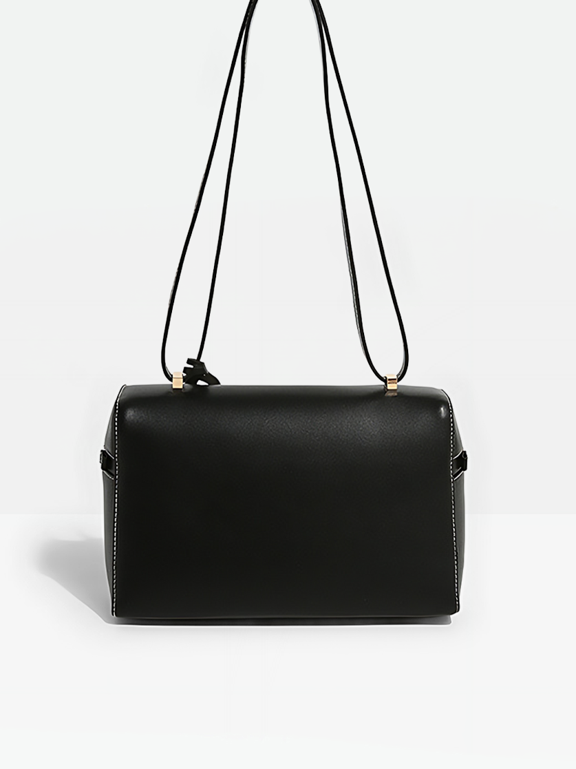 Hudson Vegan Leather Box Bag-Back