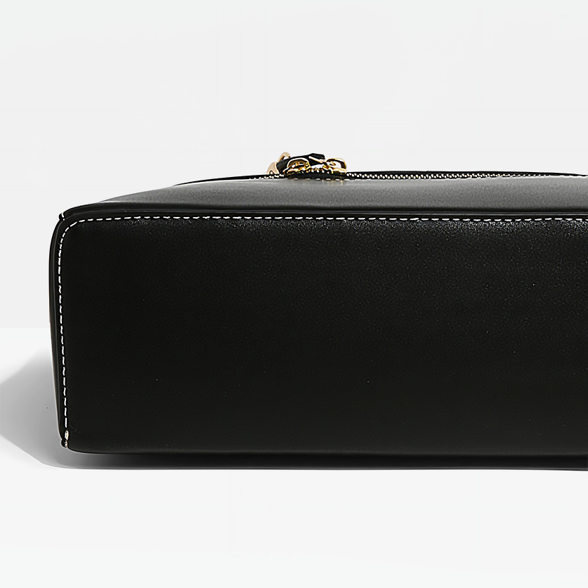 Hudson Vegan Leather Box Bag-Bottom