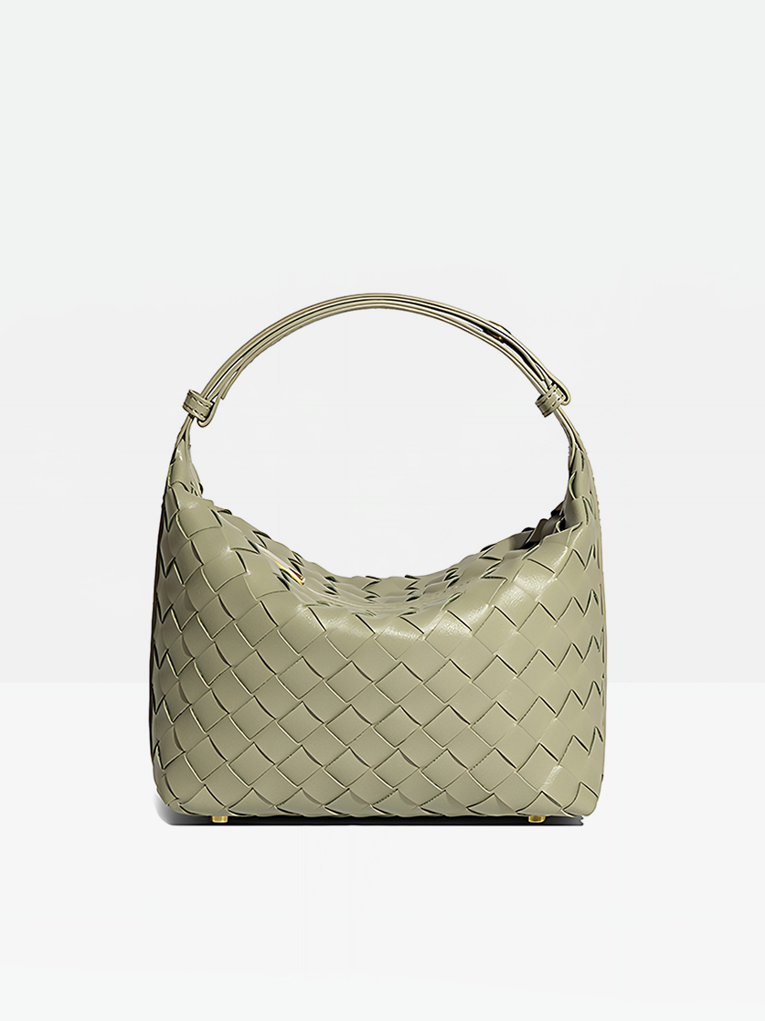 Siena Woven Hobo Bag-Green