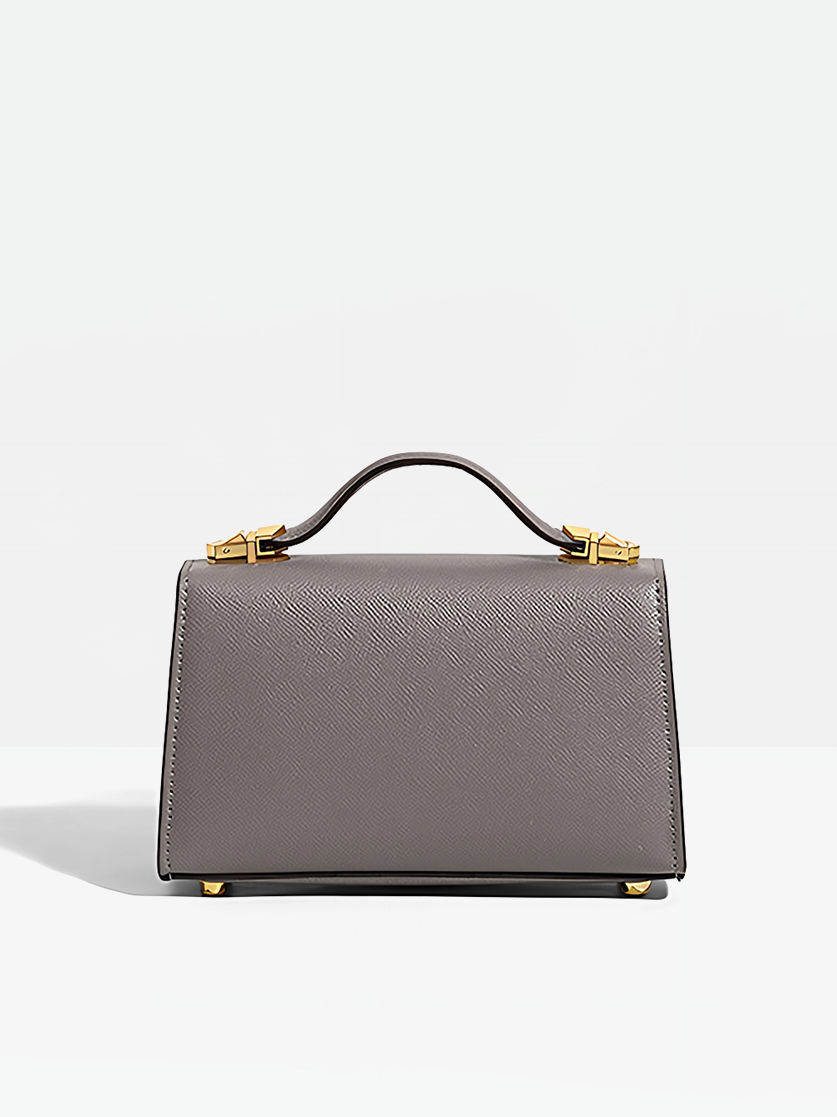 Axel Box Satchel Bag-Gray1