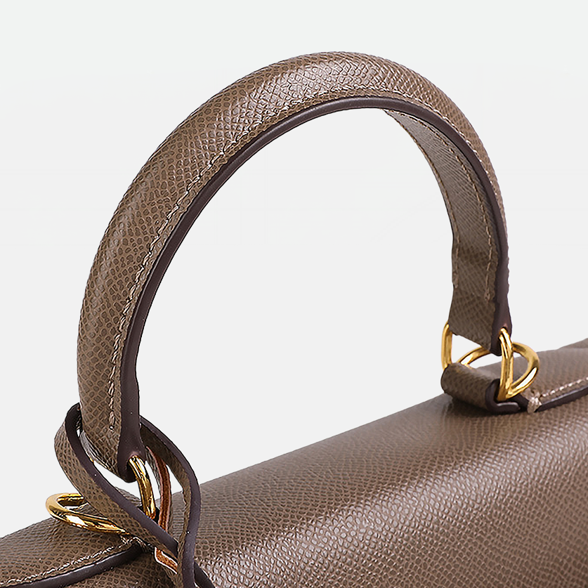 Odile Vegan Leather Messenger Bag-Handle