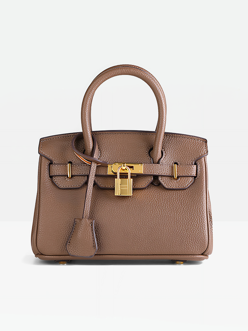 Léa 20 Top Handle Satchel Bag-khaki