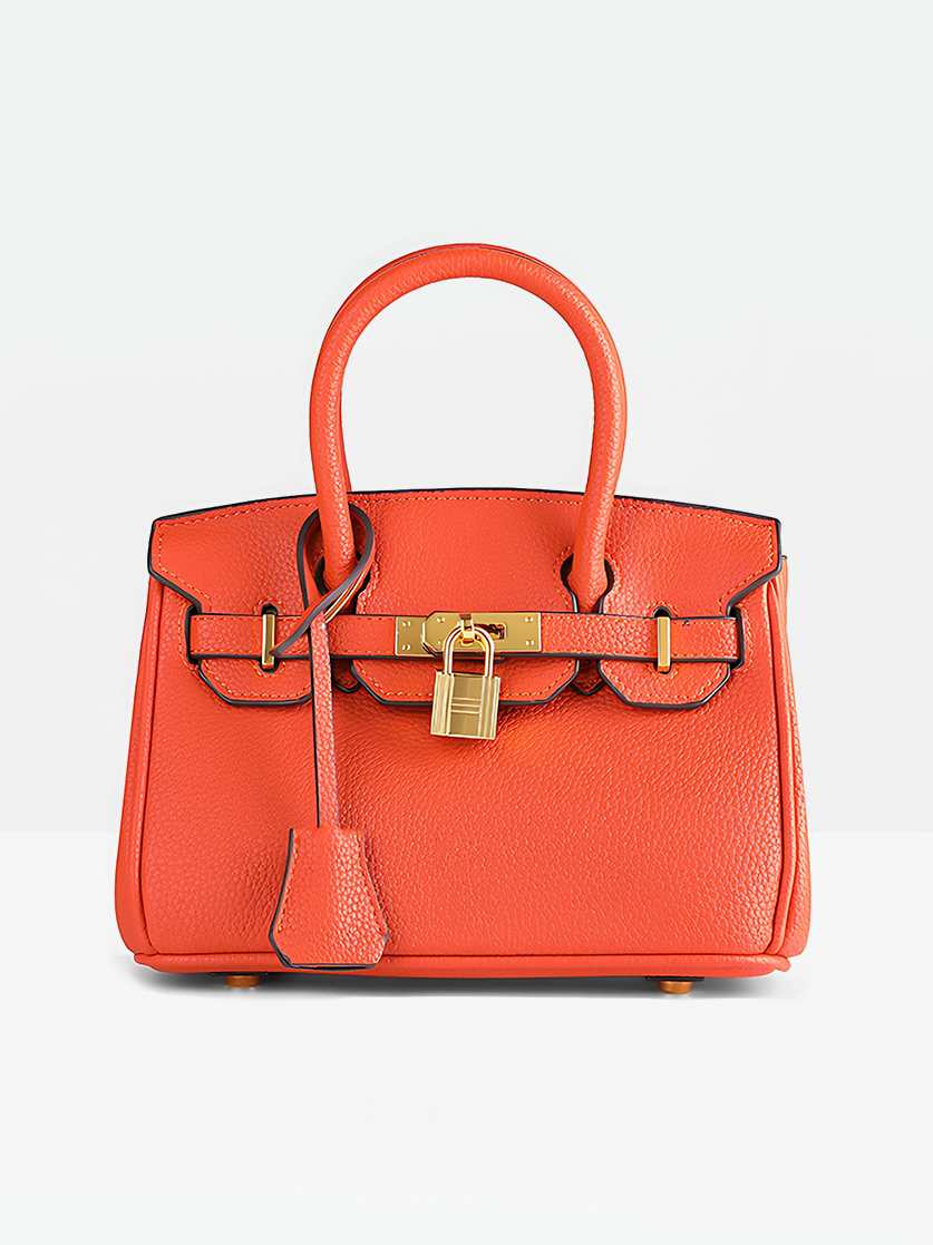 Léa 20 Top Handle Satchel Bag-orange