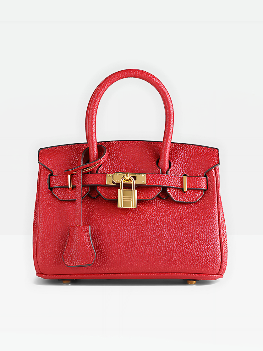 Léa 20 Top Handle Satchel Bag-red
