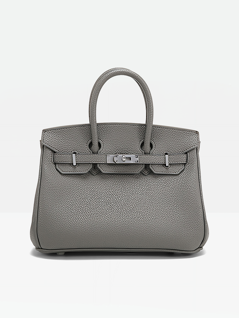 Gray- Roux 30 Vegan Leather Satchel Bag