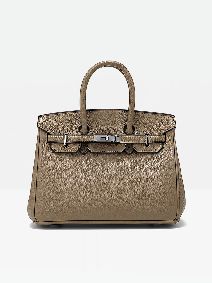 Khaki- Roux 30 Vegan Leather Satchel Bag