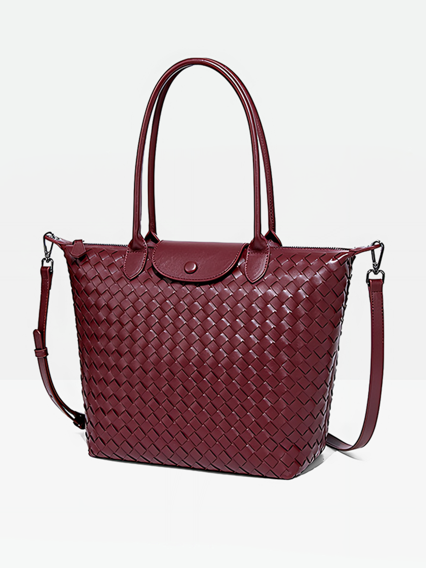 Emerson Woven Tote Bag-side view