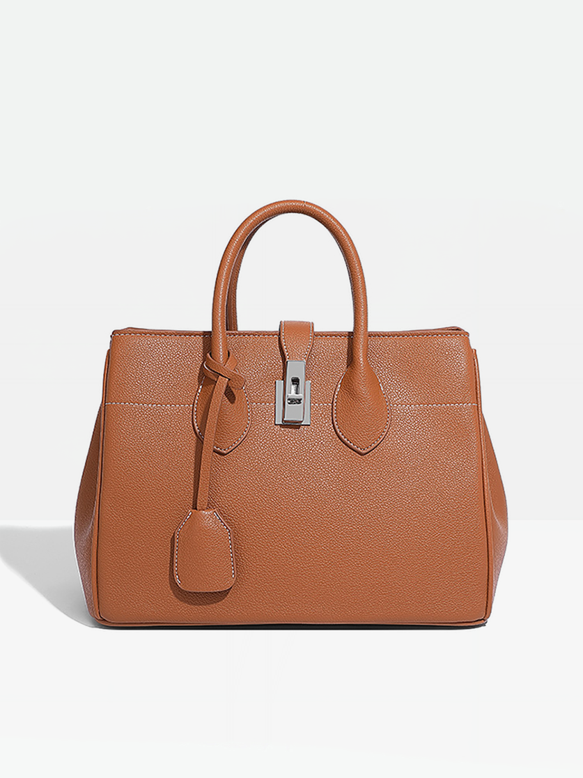 Brown Marin Vegan Leather Tote Bag