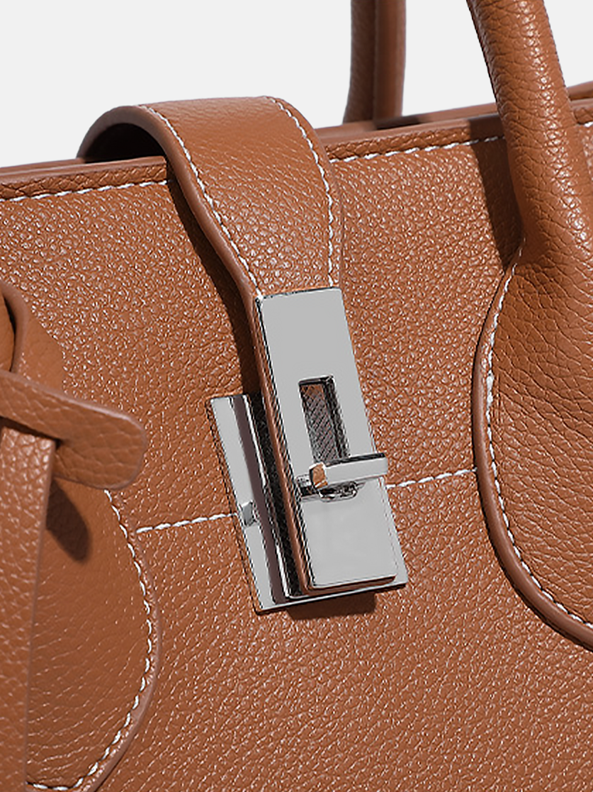 Marin Vegan Leather Tote Bag-Details