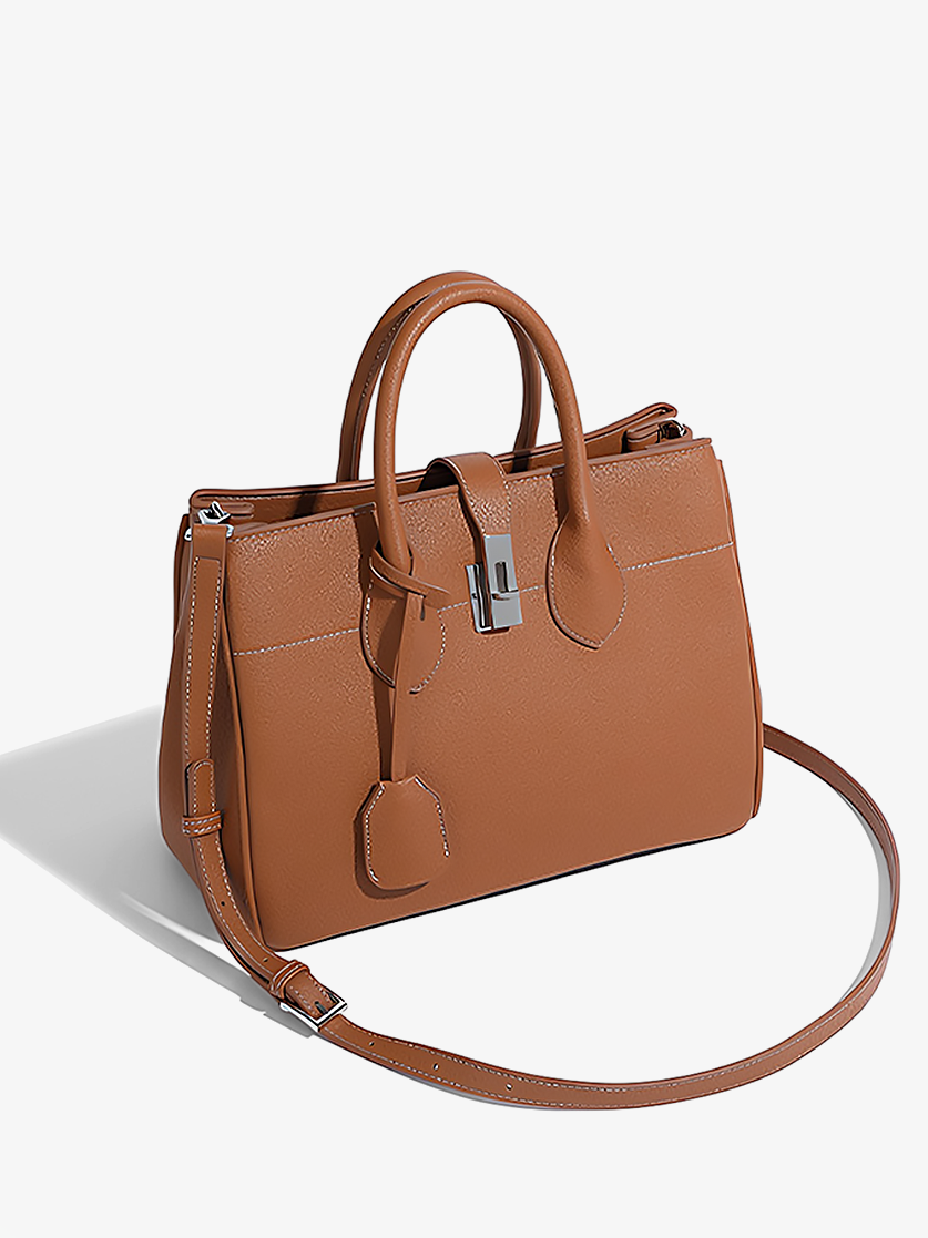 Marin Vegan Leather Tote Bag-Side view