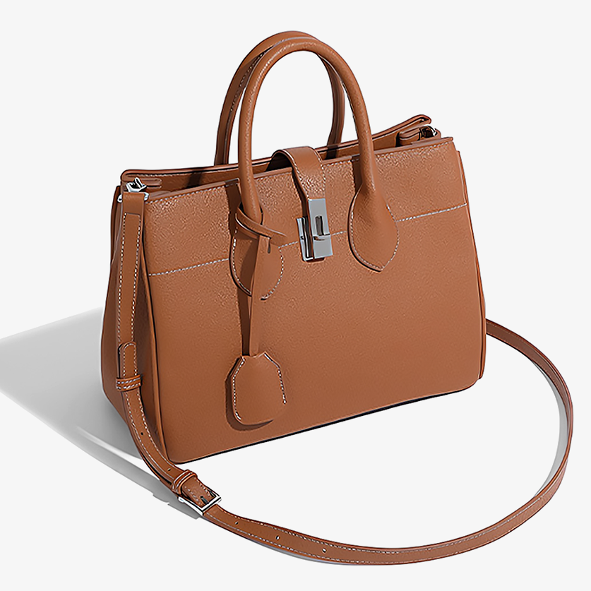 Marin Vegan Leather Tote Bag-Side view