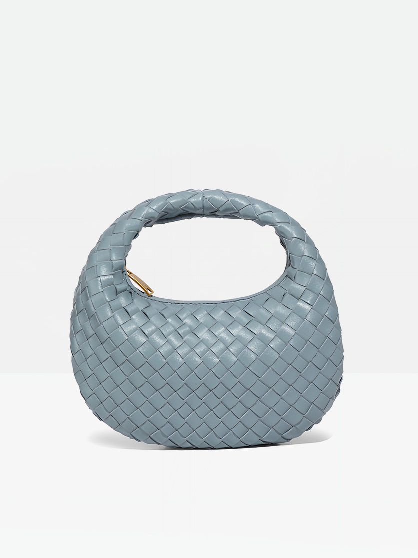 Elara Woven Handbag-Blue