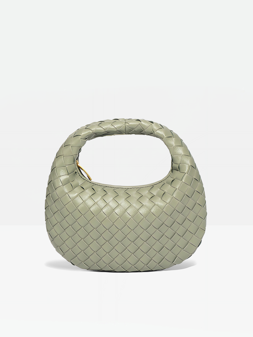 Elara Woven Handbag-Light green