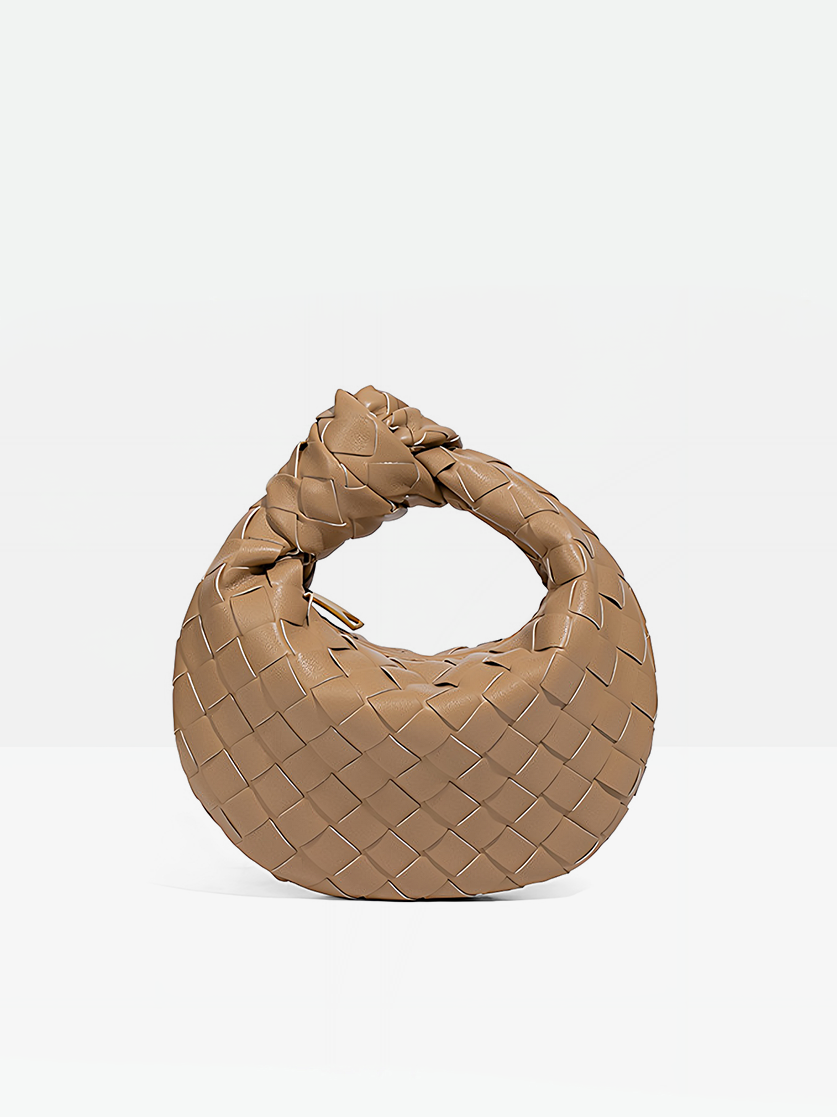 Halo Knotted Hobo Bag-Light brown