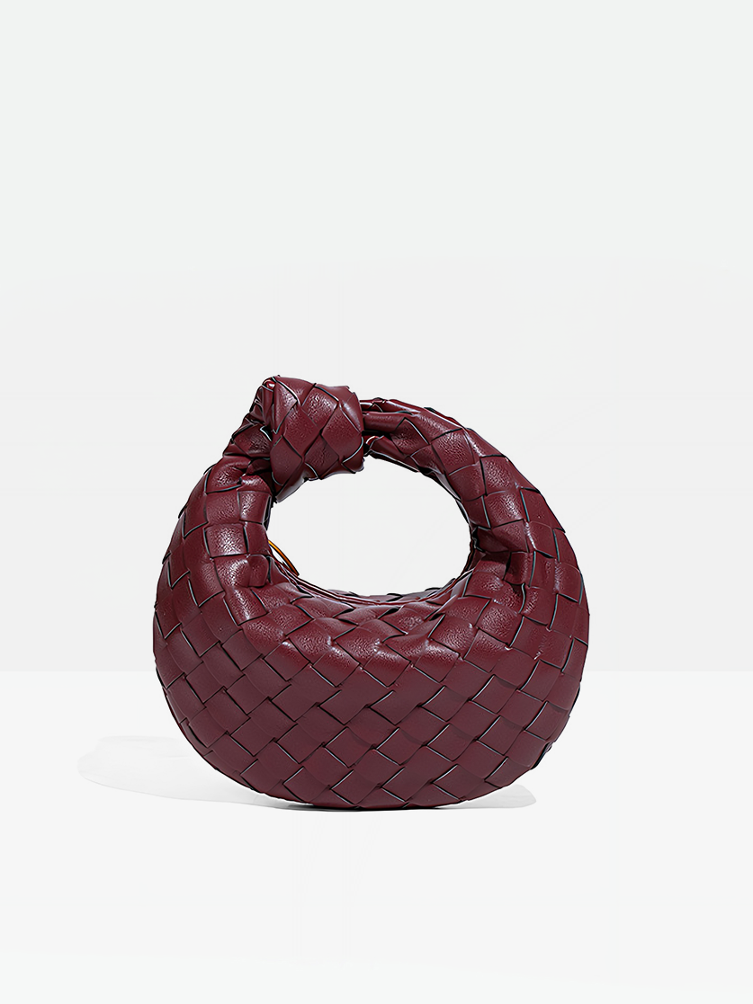 Halo Knotted Hobo Bag-Red