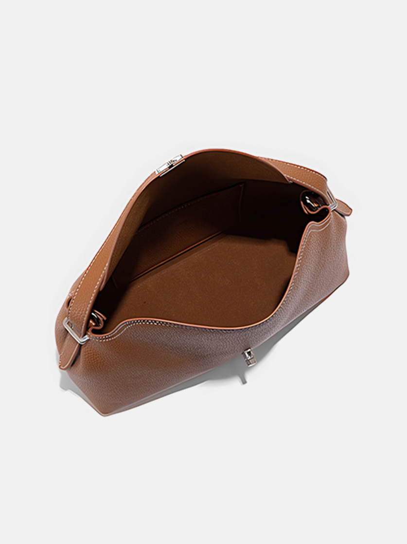 Miro Vegan Leather Shoulder Bag-open view