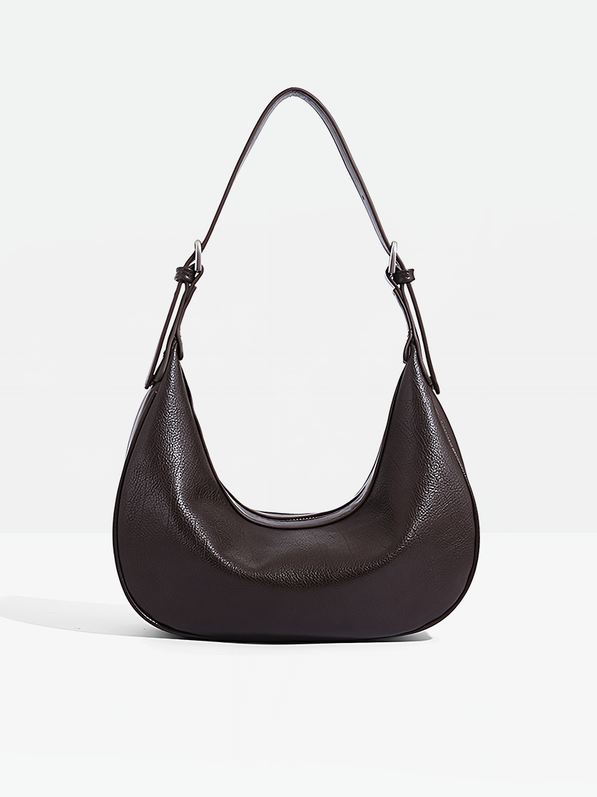 Luna Vegan Leather Hobo Bag-Plum