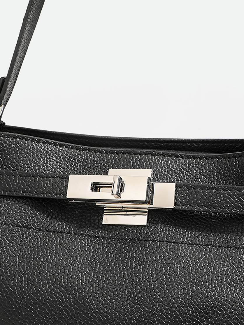 Lira Leather Shoulder Bag-Lock
