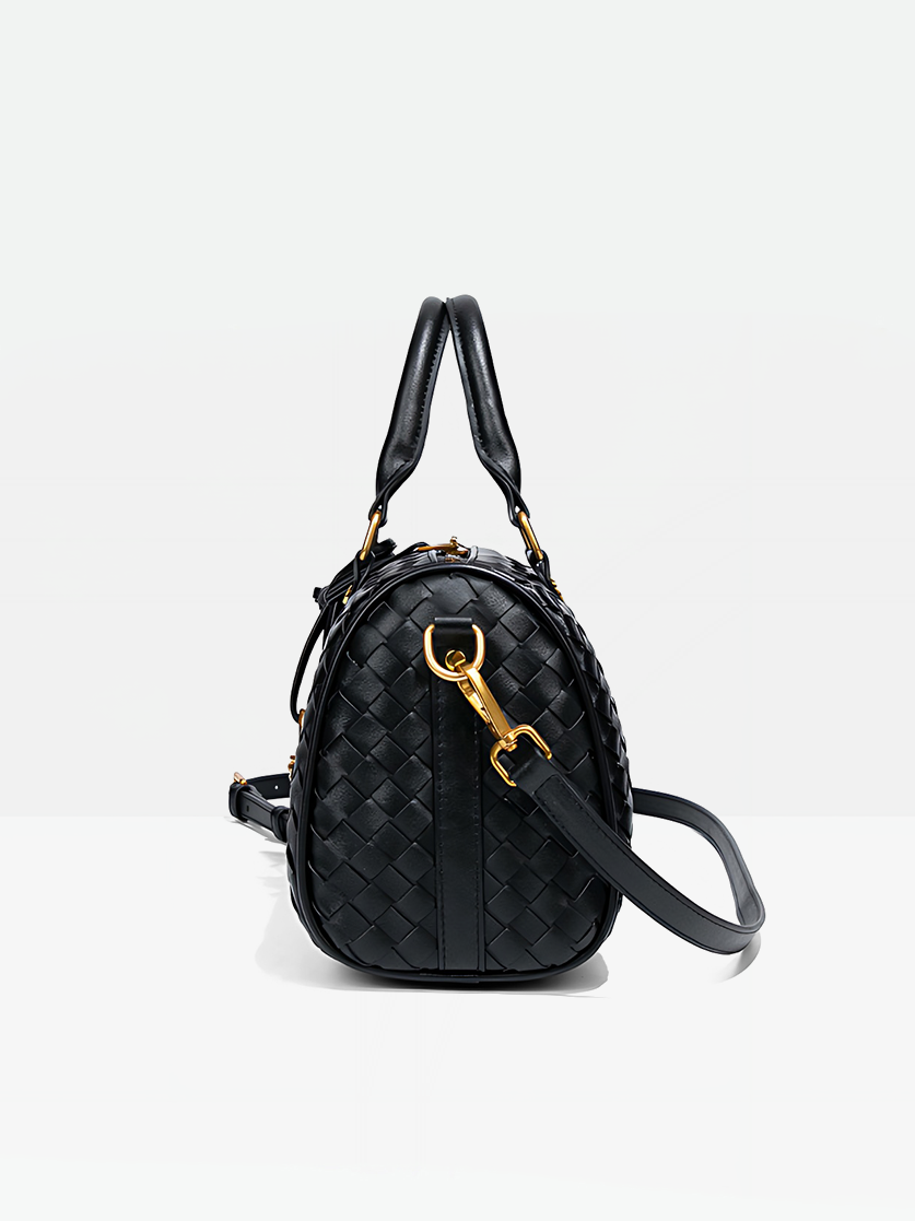 Verona Woven Barrel Bag-Side view