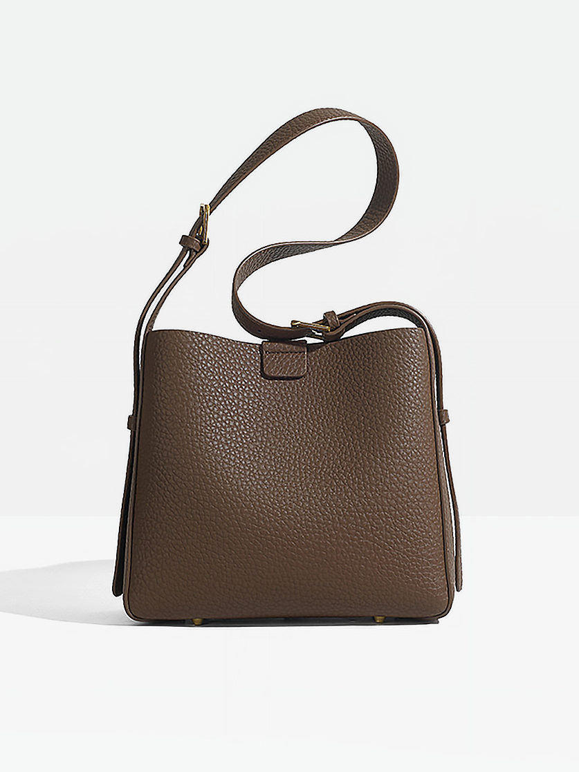 Rowan Crossbody Tote Bag-Brown