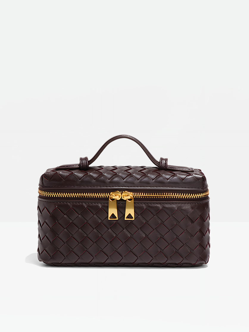 Gema Vegan Leather Box Bag-Dark Purple