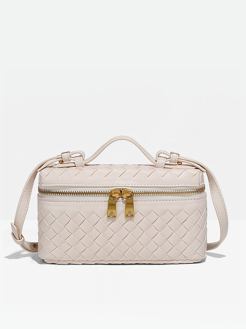 Gema Vegan Leather Box Bag-Ivory