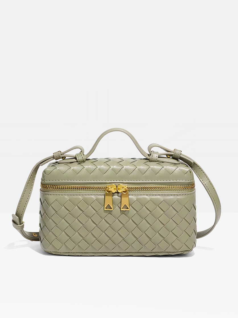 Gema Vegan Leather Box Bag-Light Green