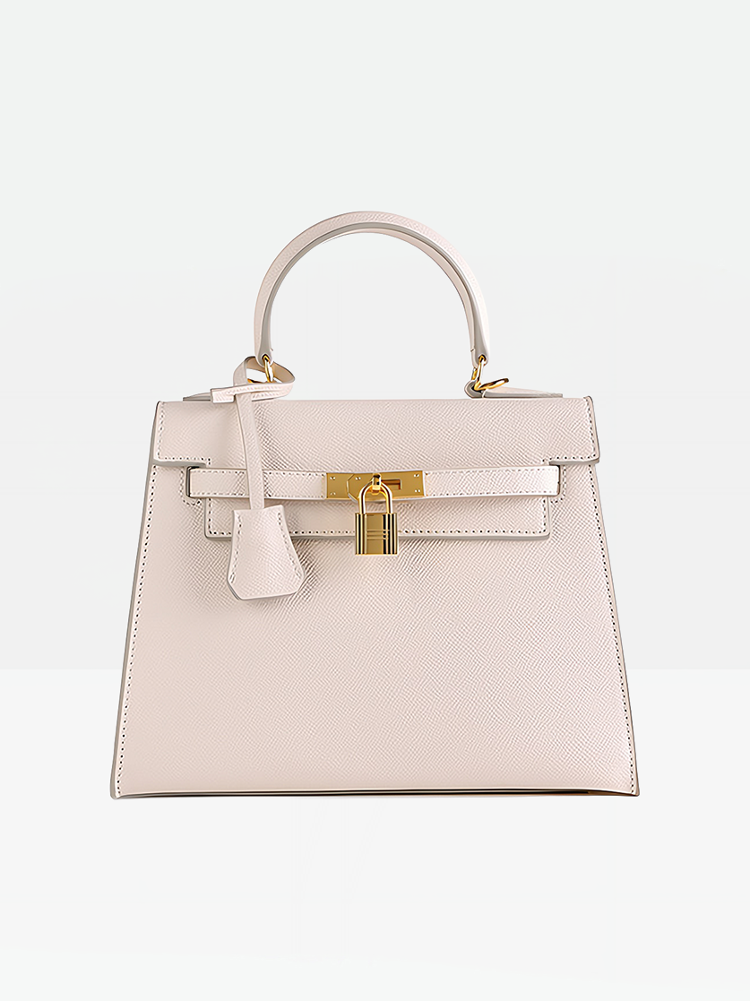 Odile Vegan Leather Messenger Bag-white