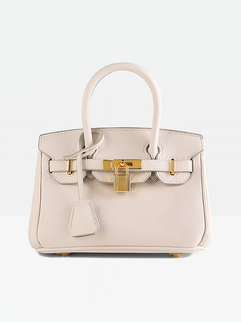 Léa 20 Top Handle Satchel Bag-white