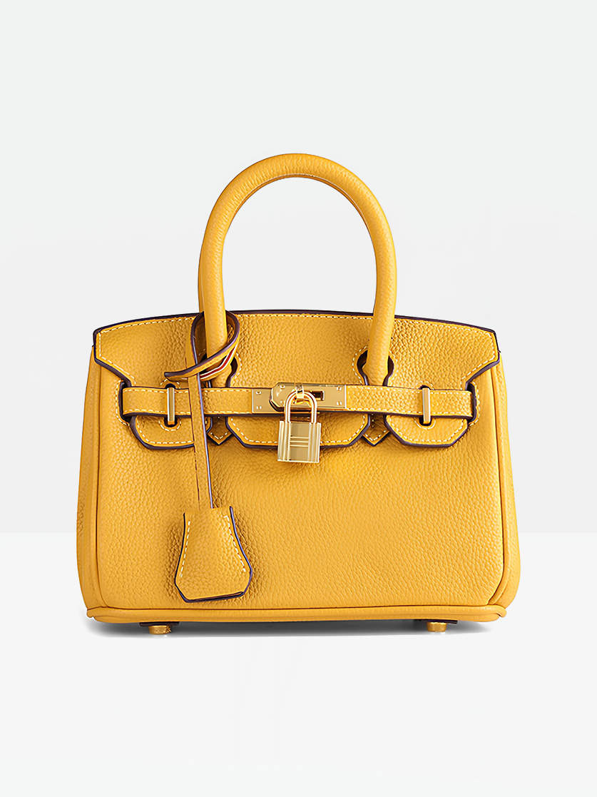 Léa 20 Top Handle Satchel Bag-yellow