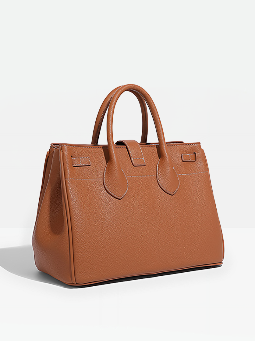 Marin Vegan Leather Tote Bag-Back