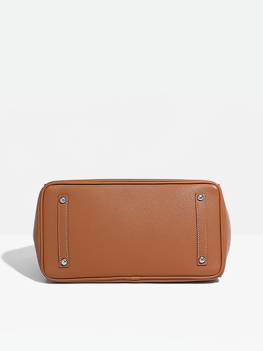 Marin Vegan Leather Tote Bag-Bottom